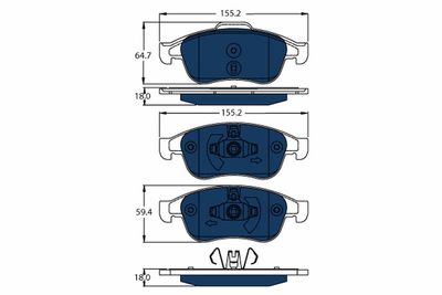 Brake Pad Set, disc brake TRW GDB1789BTE
