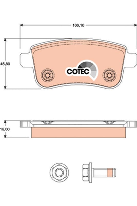 TRW GDB1791 Brake Pad Set, disc brake