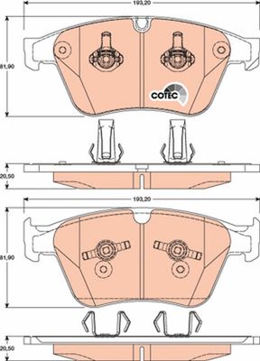 Brake Pad Set, disc brake TRW GDB1794