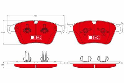 Brake Pad Set, disc brake TRW GDB1794DTE