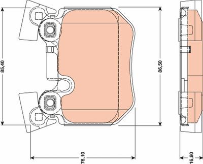 Brake Pad Set, disc brake TRW GDB1795