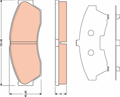 Brake Pad Set, disc brake TRW GDB1796