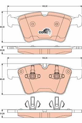 Brake Pad Set, disc brake TRW GDB1797