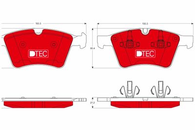 Brake Pad Set, disc brake TRW GDB1797DTE