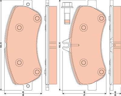 Brake Pad Set, disc brake TRW GDB1798