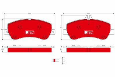 Brake Pad Set, disc brake TRW GDB1798DTE