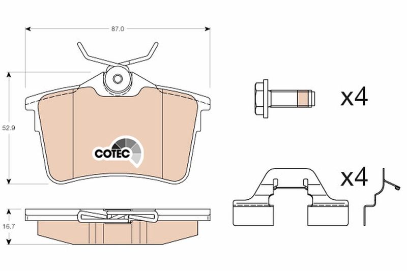 TRW GDB1799 Brake Pad Set, disc brake