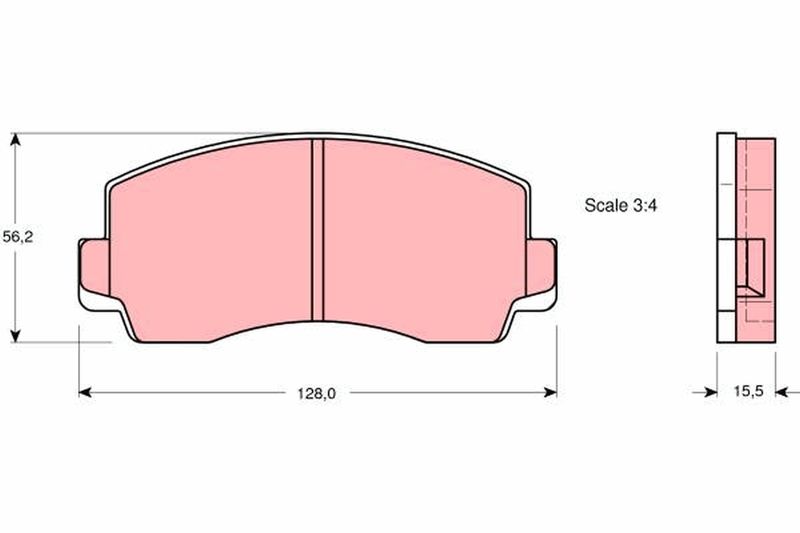 TRW GDB180 Brake Pad Set, disc brake