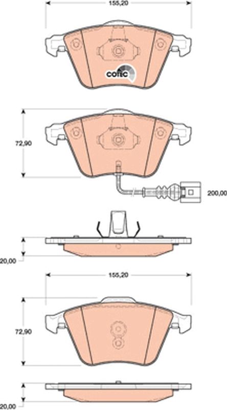 TRW GDB1809 Brake Pad Set, disc brake