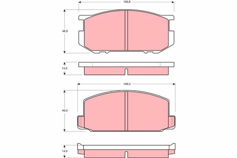 TRW GDB181 Brake Pad Set, disc brake