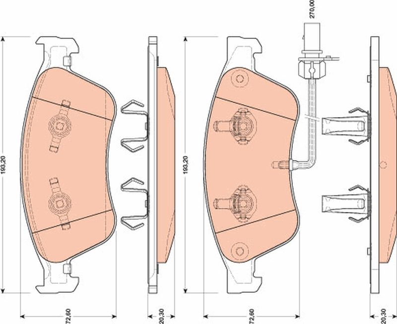 TRW GDB1811 Brake Pad Set, disc brake