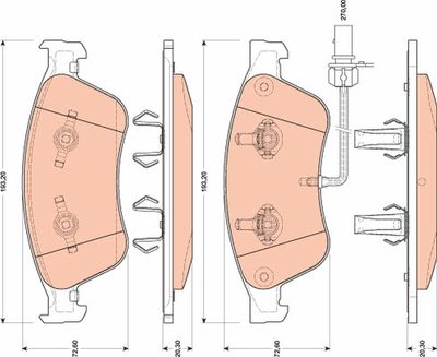 Brake Pad Set, disc brake TRW GDB1811