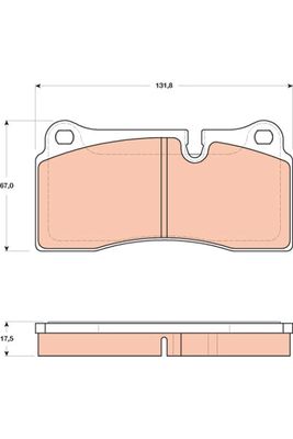 Brake Pad Set, disc brake TRW GDB1816