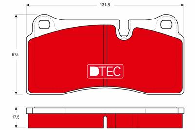 Brake Pad Set, disc brake TRW GDB1816DTE