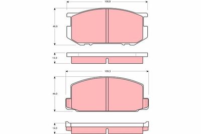 Brake Pad Set, disc brake TRW GDB181