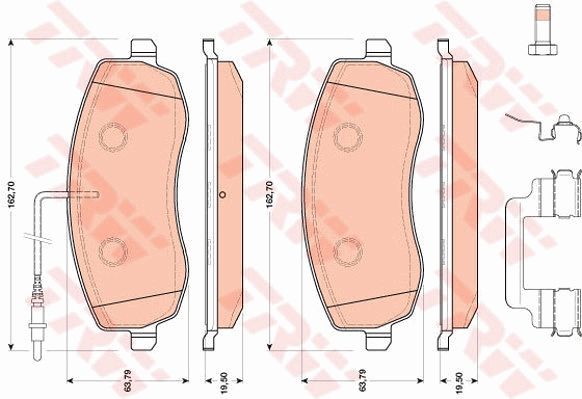 TRW GDB1820 Brake Pad Set, disc brake