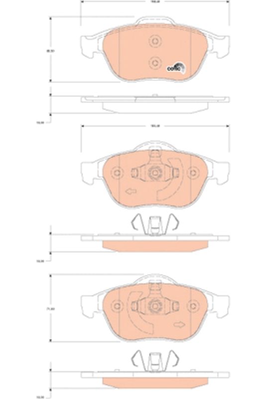 TRW GDB1823 Brake Pad Set, disc brake