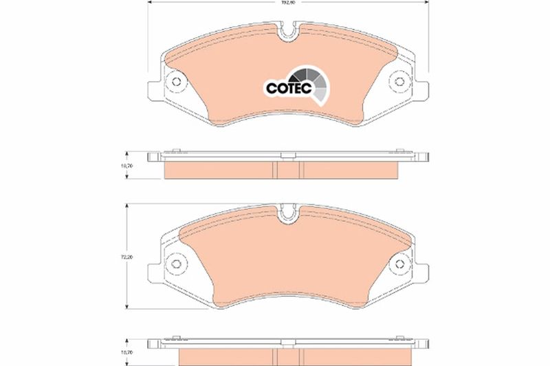 TRW GDB1825 Brake Pad Set, disc brake