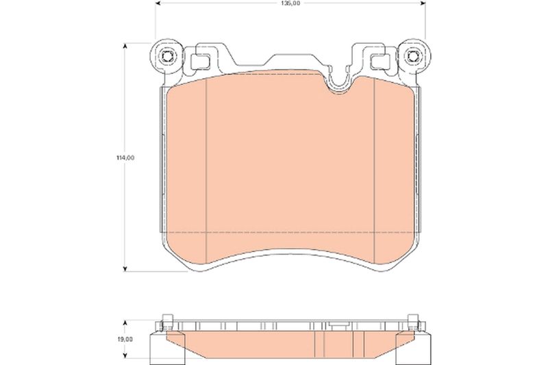 TRW GDB1826 Brake Pad Set, disc brake