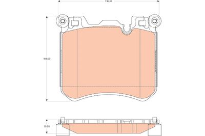 Brake Pad Set, disc brake TRW GDB1826