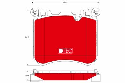 Brake Pad Set, disc brake TRW GDB1826DTE