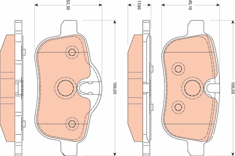 TRW GDB1827 Brake Pad Set, disc brake