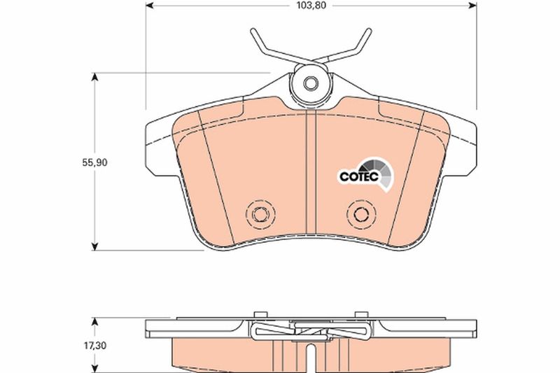 TRW GDB1828 Brake Pad Set, disc brake