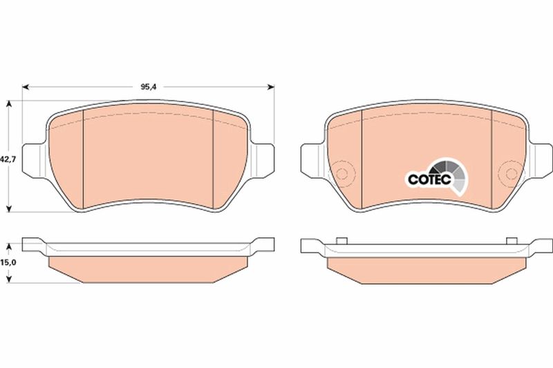 TRW GDB1831 Brake Pad Set, disc brake