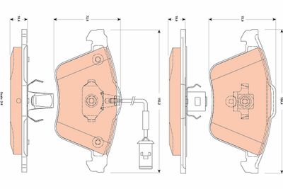 Brake Pad Set, disc brake TRW GDB1832