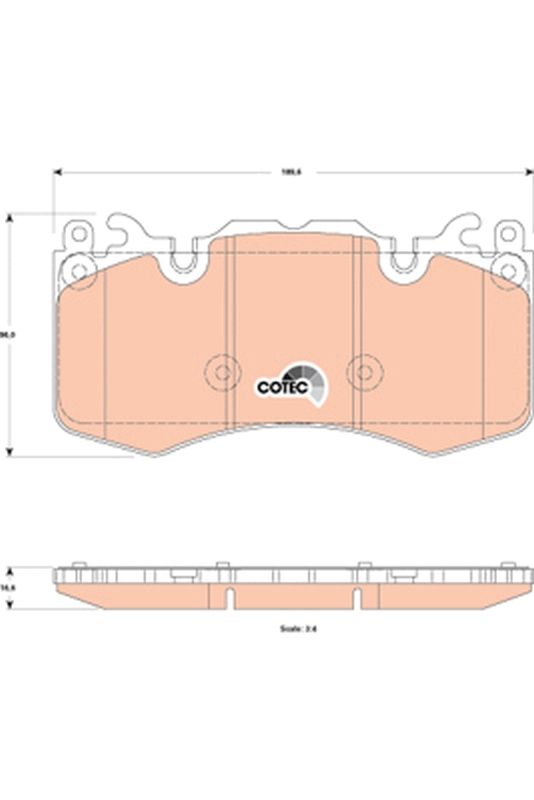 TRW GDB1834 Brake Pad Set, disc brake