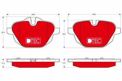 Brake Pad Set, disc brake TRW GDB1840DTE