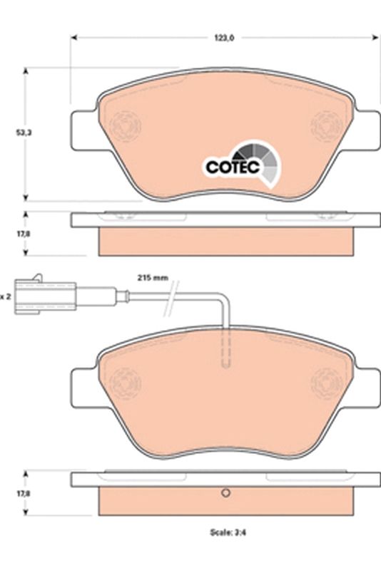 TRW GDB1842 Brake Pad Set, disc brake