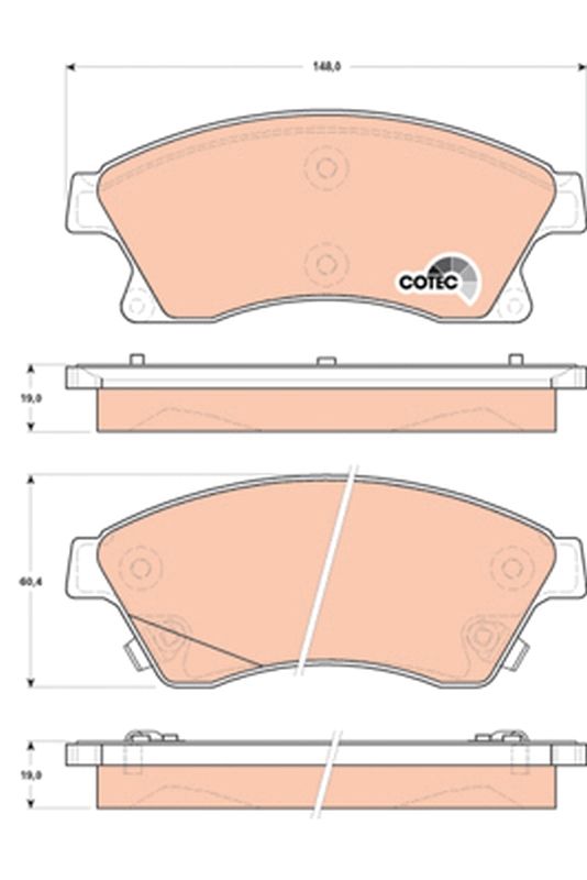 TRW GDB1843 Brake Pad Set, disc brake