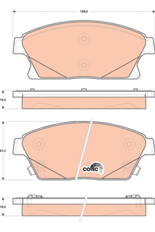TRW GDB1847 Brake Pad Set, disc brake