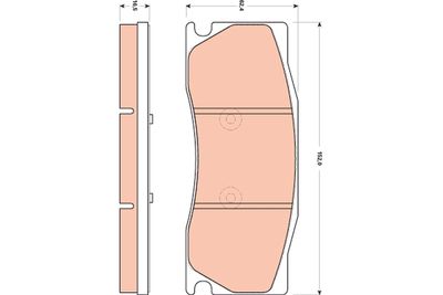 Brake Pad Set, disc brake TRW GDB1850