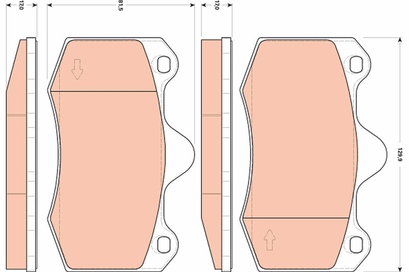 TRW GDB1852 Brake Pad Set, disc brake