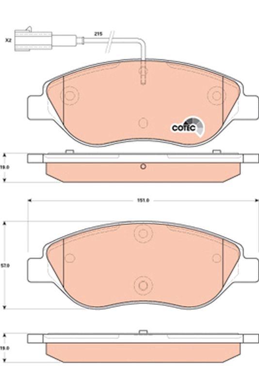 TRW GDB1855 Brake Pad Set, disc brake