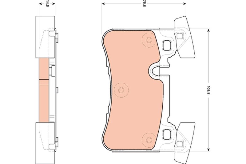 TRW GDB1856 Brake Pad Set, disc brake