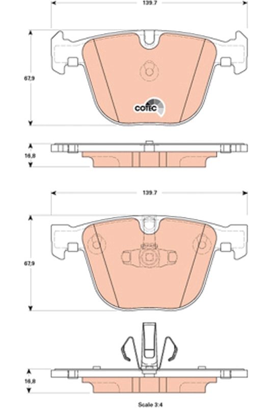 TRW GDB1857 Brake Pad Set, disc brake