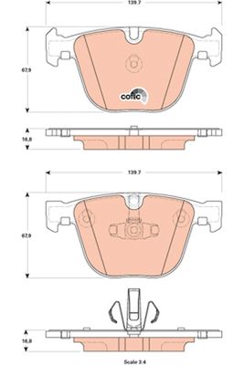 Brake Pad Set, disc brake TRW GDB1857