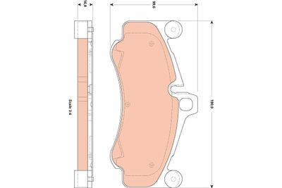 Brake Pad Set, disc brake TRW GDB1862