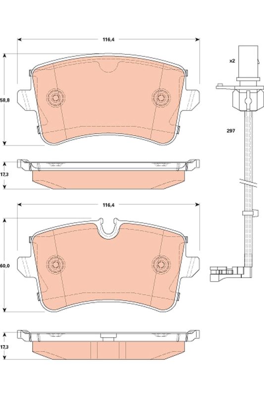TRW GDB1866 Brake Pad Set, disc brake
