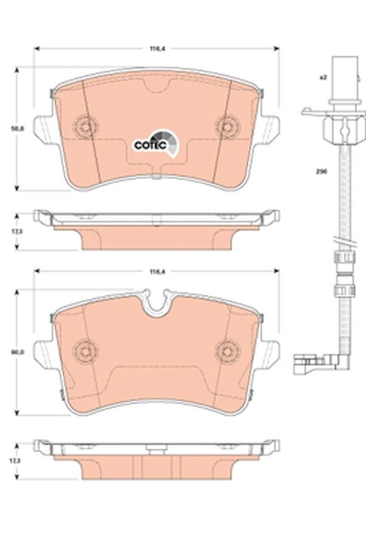 TRW GDB1867 Brake Pad Set, disc brake