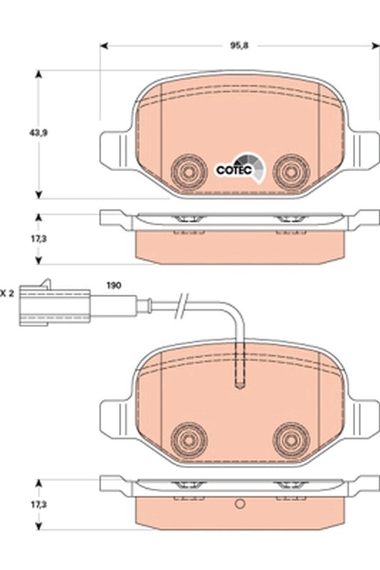 TRW GDB1881 Brake Pad Set, disc brake