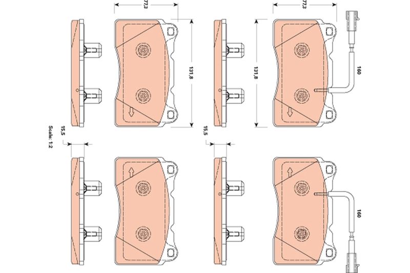TRW GDB1888 Brake Pad Set, disc brake