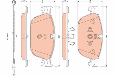 Brake Pad Set, disc brake TRW GDB1889