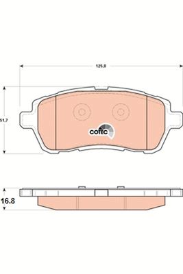 Brake Pad Set, disc brake TRW GDB1893