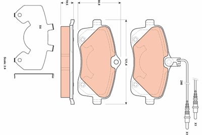 Brake Pad Set, disc brake TRW GDB1895
