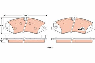 Brake Pad Set, disc brake TRW GDB1898