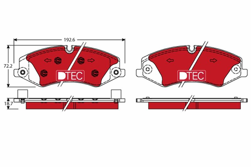 TRW GDB1898DTE Brake Pad Set, disc brake